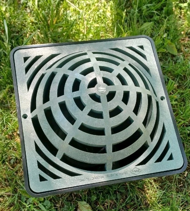 DURA 9" Atrium Grate - Green, 090-A. Universal, Replace NDS. Heavy Duty quality