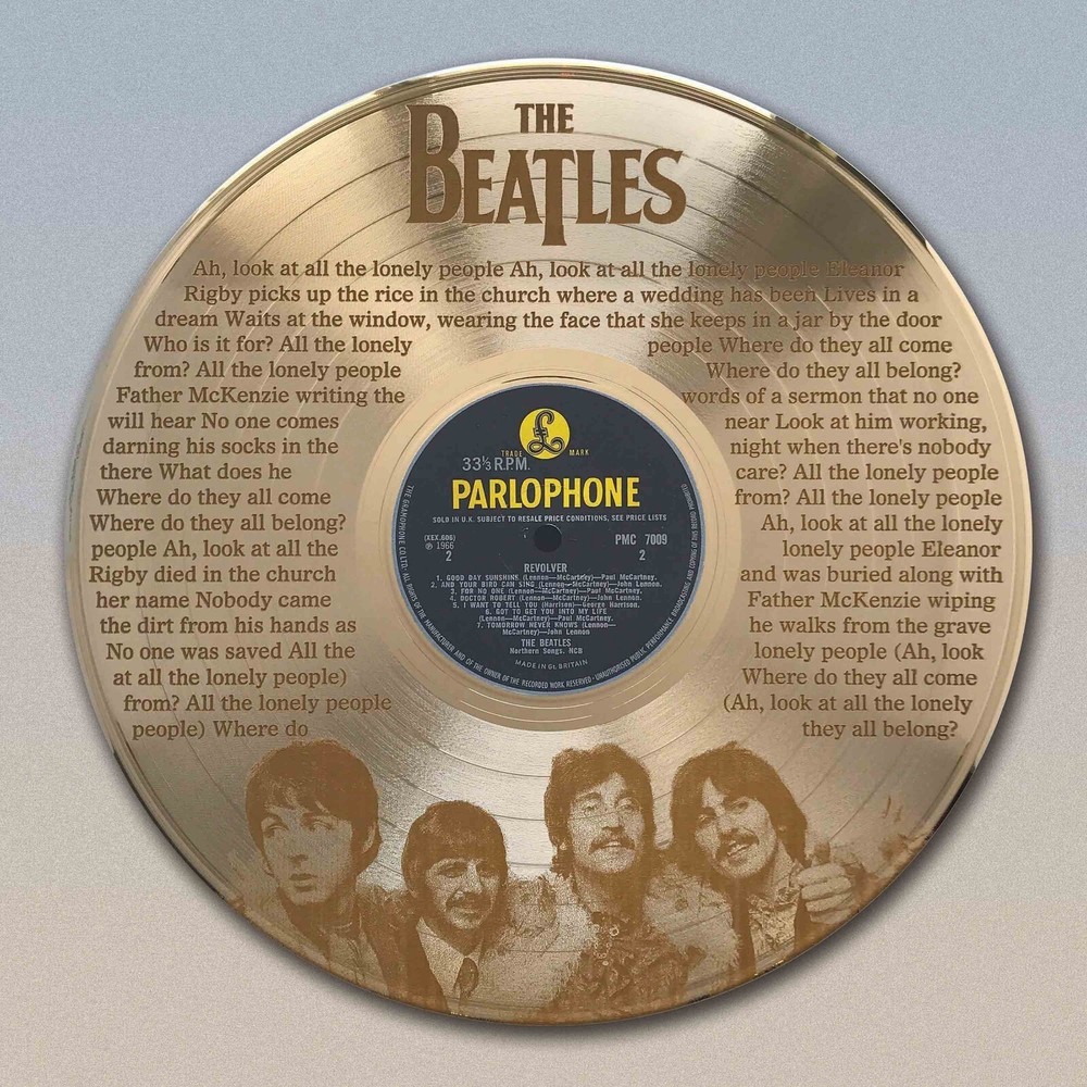 Beatles - Eleanor Rigby  laser etched LP record wallart M4