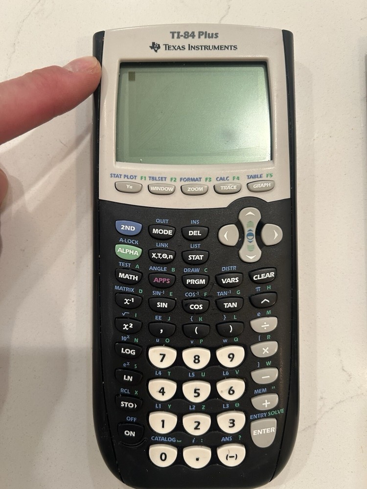 Texas Instruments TI-84 Plus Graphing Calculator Black w/ Cover TESTED