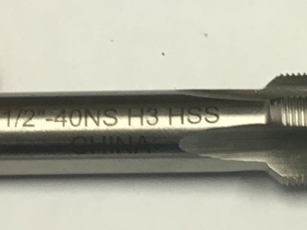 1/2-40 NS HSS 4 Flute Tap, 2 Pc.