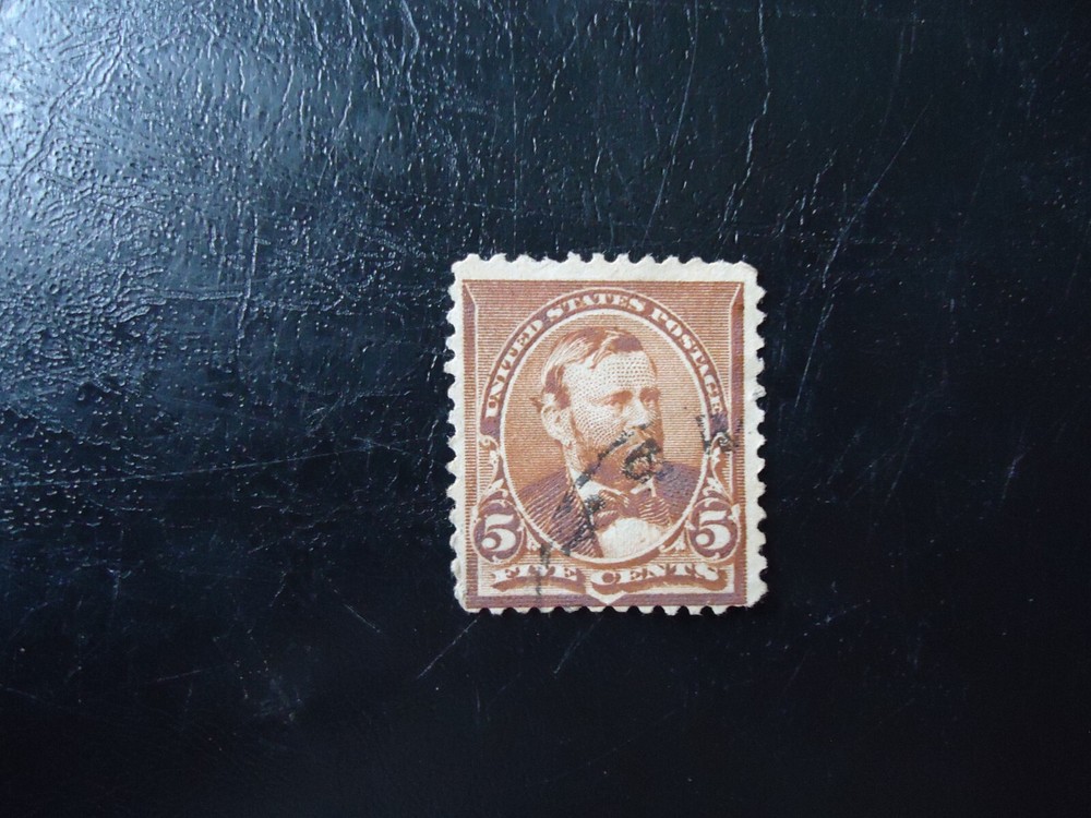 us Scott 223 5 cent Ulysses S. Grant, chocolate, Used