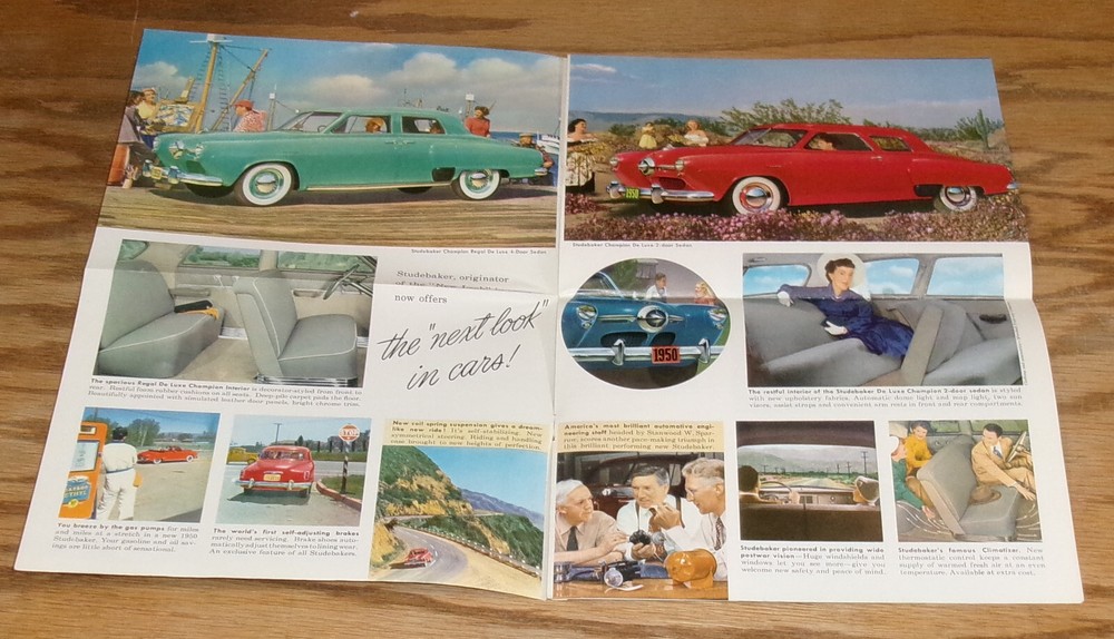 Original 1950 Studebaker Full Line Foldout Sales Brochure Champion Commander