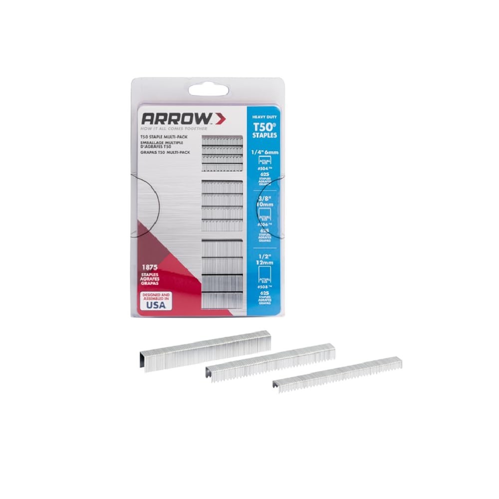 Robust 1875-Pack T50 Heavy Duty Staples by ARROW - All-In-One Stapling Solution