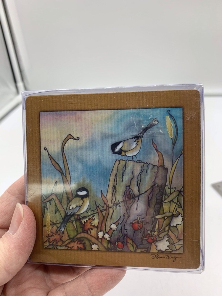 Silk Concepts Coasters W/ Birds 2 Sets