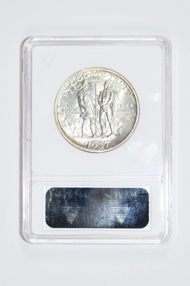 1937 BOONE COMMEMORATIVE HALF DOLLAR ANACS MS65 PQ!