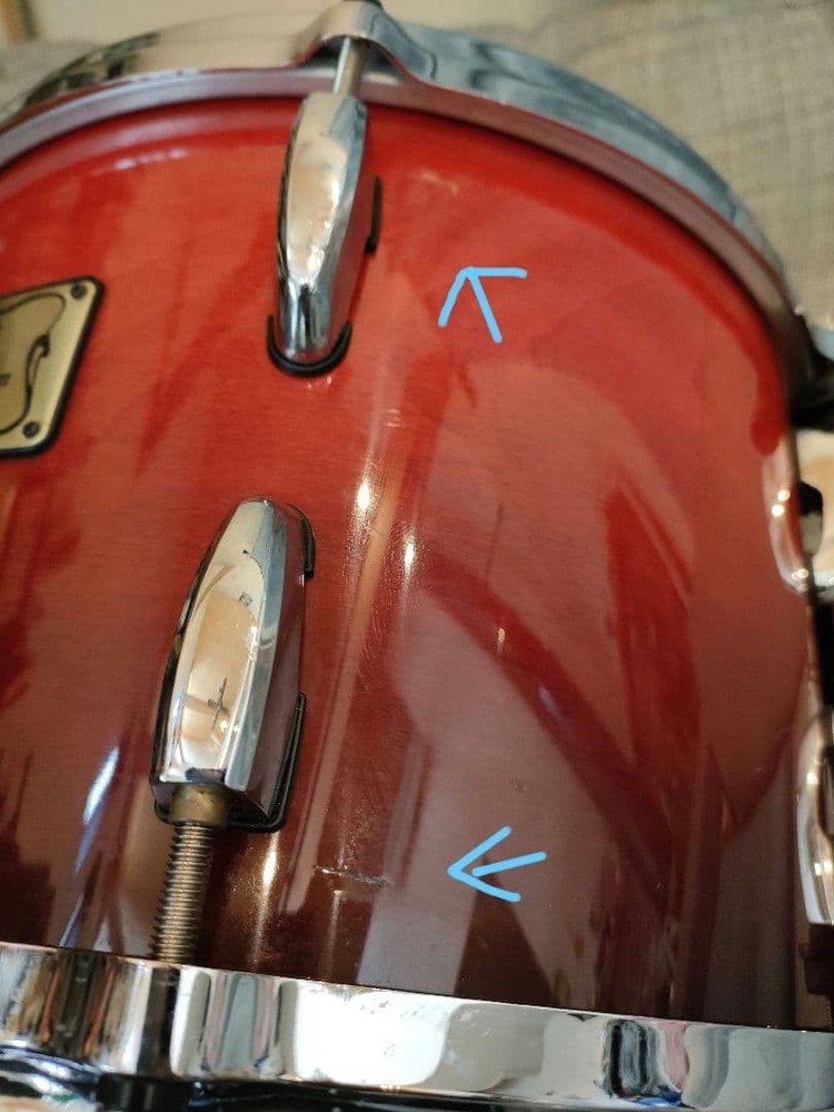 Pearl Masters Custom Maple 12 Inch Red Tom Drum Used