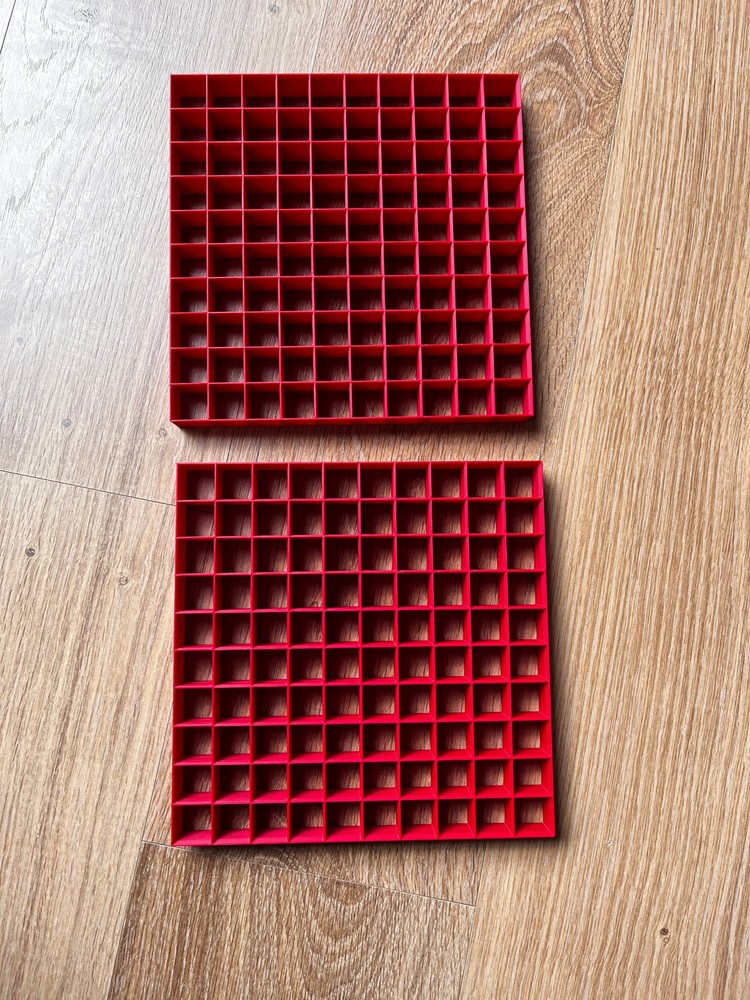 100 Grid Cutter Multi Square Sharp Edge Cookie Fondant Cutter Set Minecraft cake