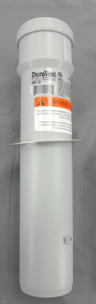 DuraVent PolyPro - 2" Diameter - Straight Pipe 12 Inch - 2PPS-12L