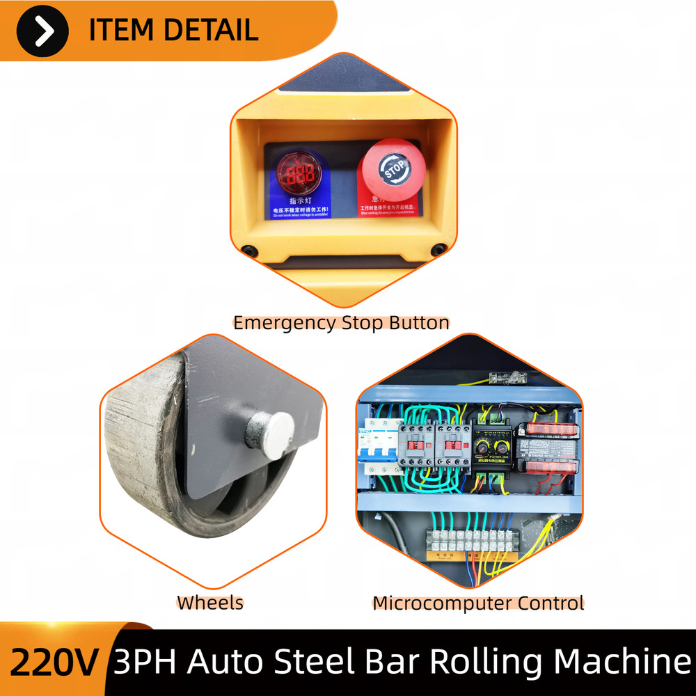 Automatic Rebar Straight Thread Rolling Machine 220V 3PH 16-40mm Bar Diameter