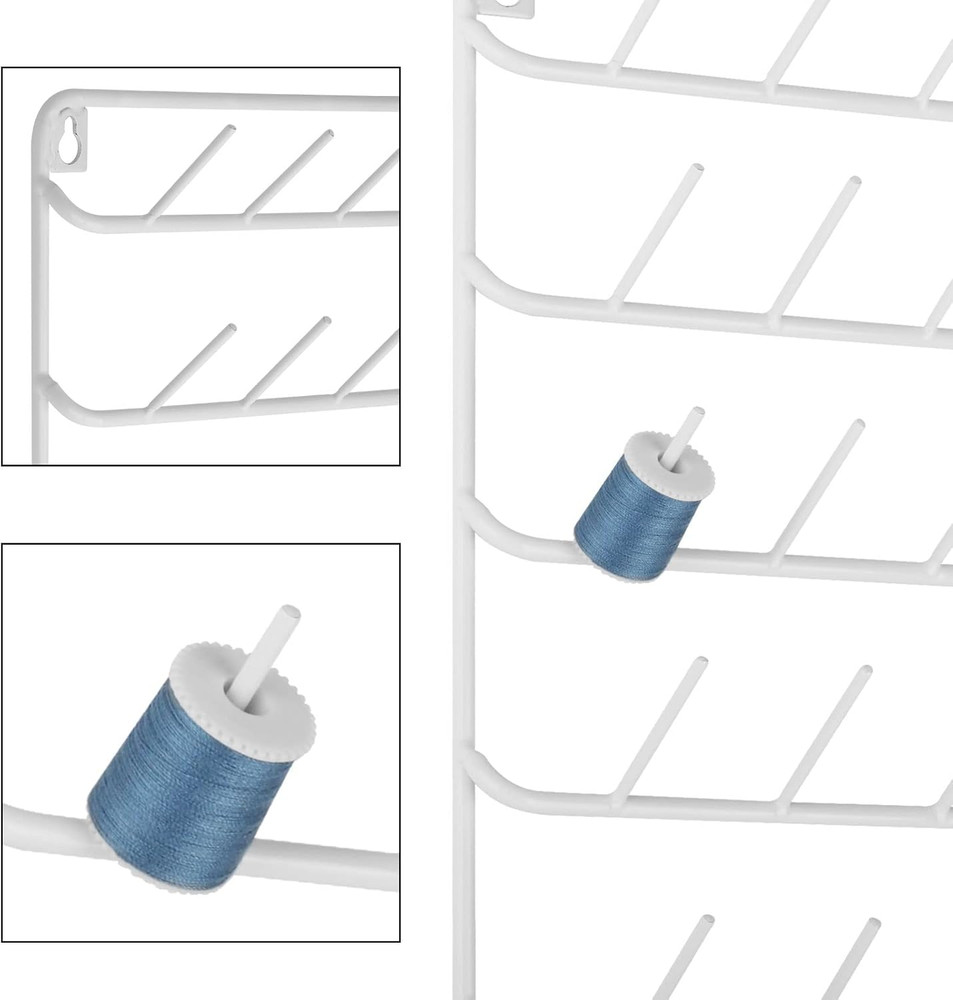 Thread Holder Wall Mount 54 Spools Sewing Thread Rack Embroidery Thread Organize