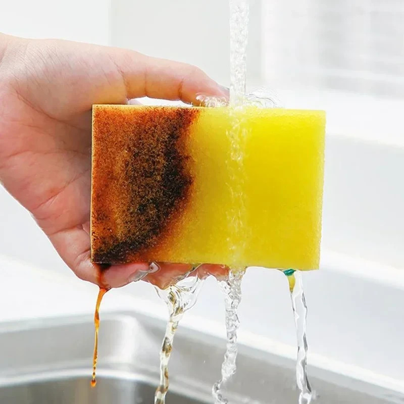 10 pack Highly absorbent double-sided sponge magic cleaning pot rust sponge