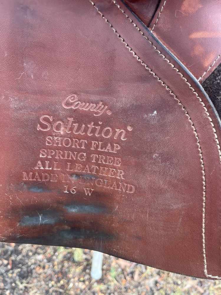 County Solution Jumping Saddle 16” Wide Tree Short Flap