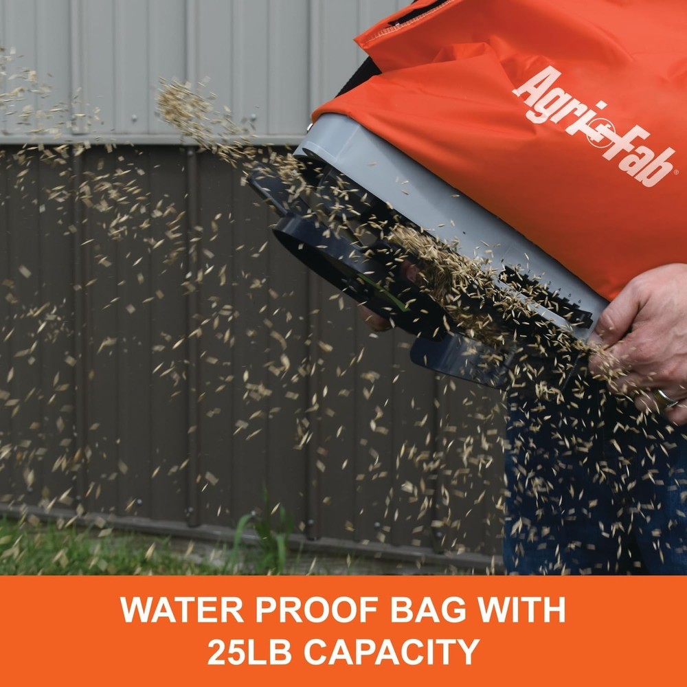 Efficient Handheld Bag Seeder Spreader with Rear Baffle for Easy Element Control