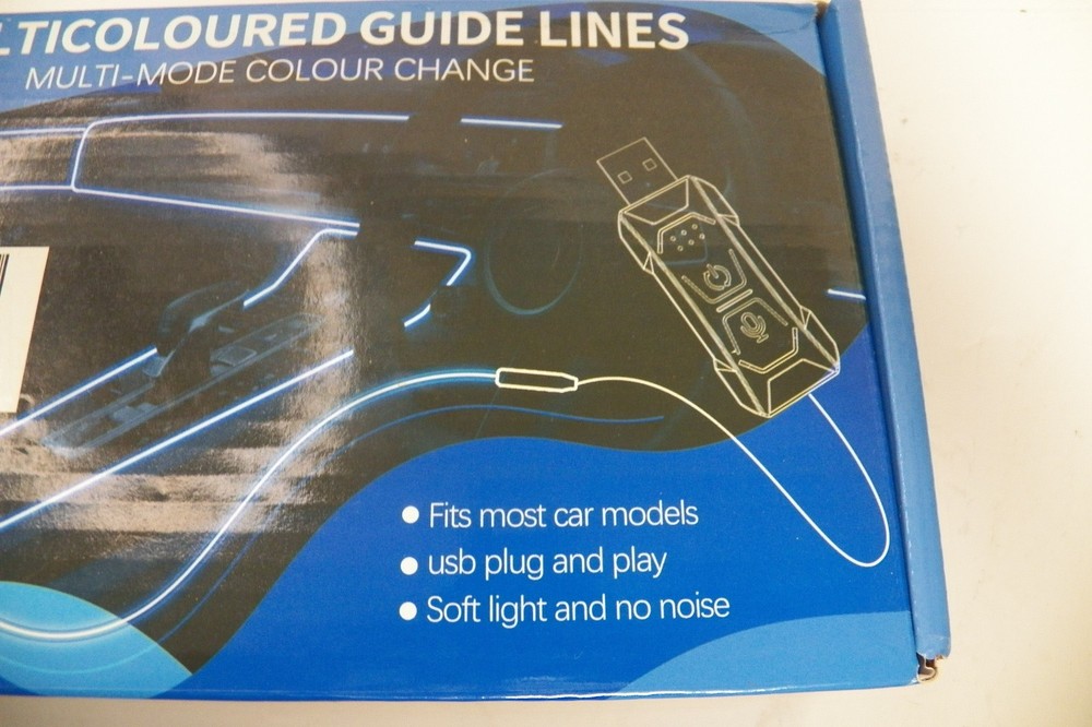 MULTICOLOURED GUIDE LINES K68U MULTI-MODE COLOUR CHANGE FITS MOST CAR MODELS