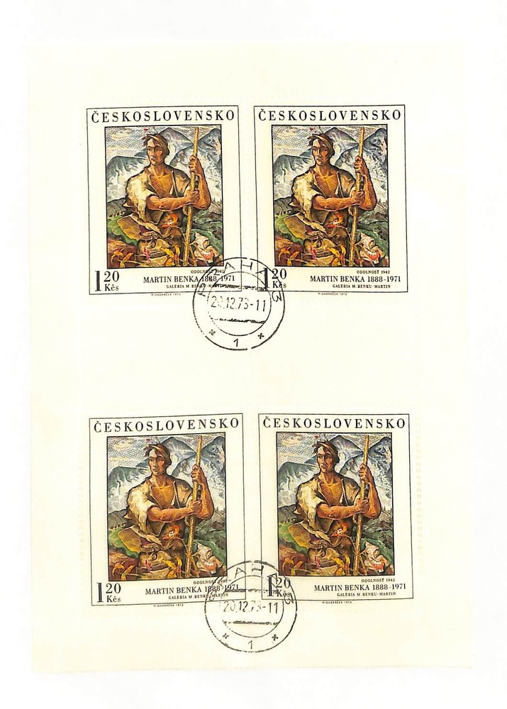 Czechoslovakia Postage Stamp, #1909 Sheet Used, 1973 art