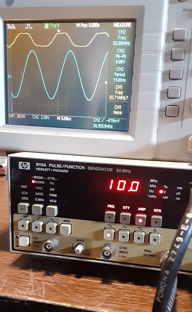 HP8116A 50MHz Pulse Function Generator WORKING 10V p-pk into 50 Ohm Progammable