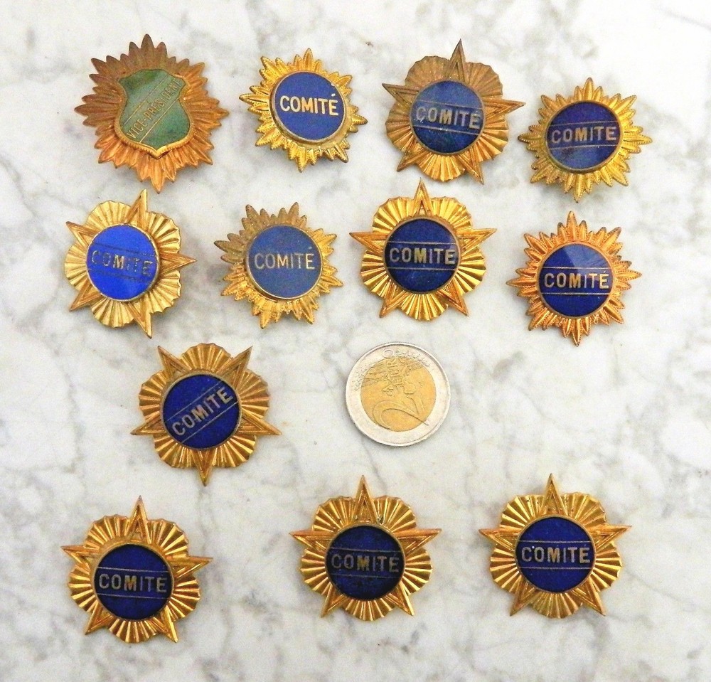 12 BADGES EMAILLES