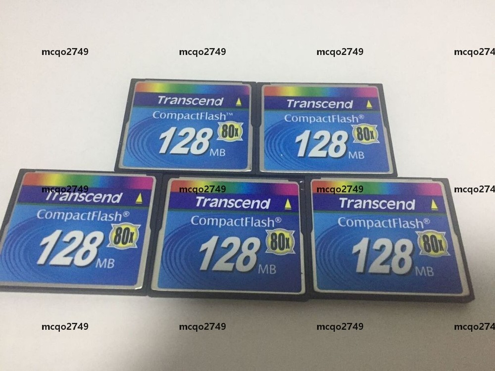5X   Transcend  128mb   80X compact flash memory card CF Card