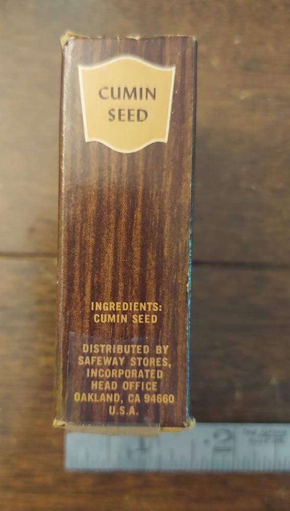 Vintage Safeway Crown Colony Cumin Seed Spice Box