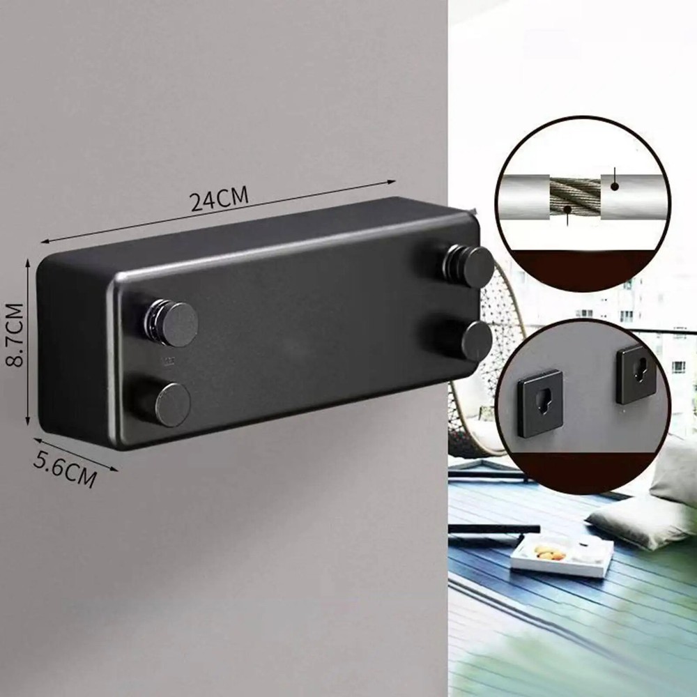 Laundry Lines Clothes Drying Line Retractable Clothesline for Balcony Hallway
