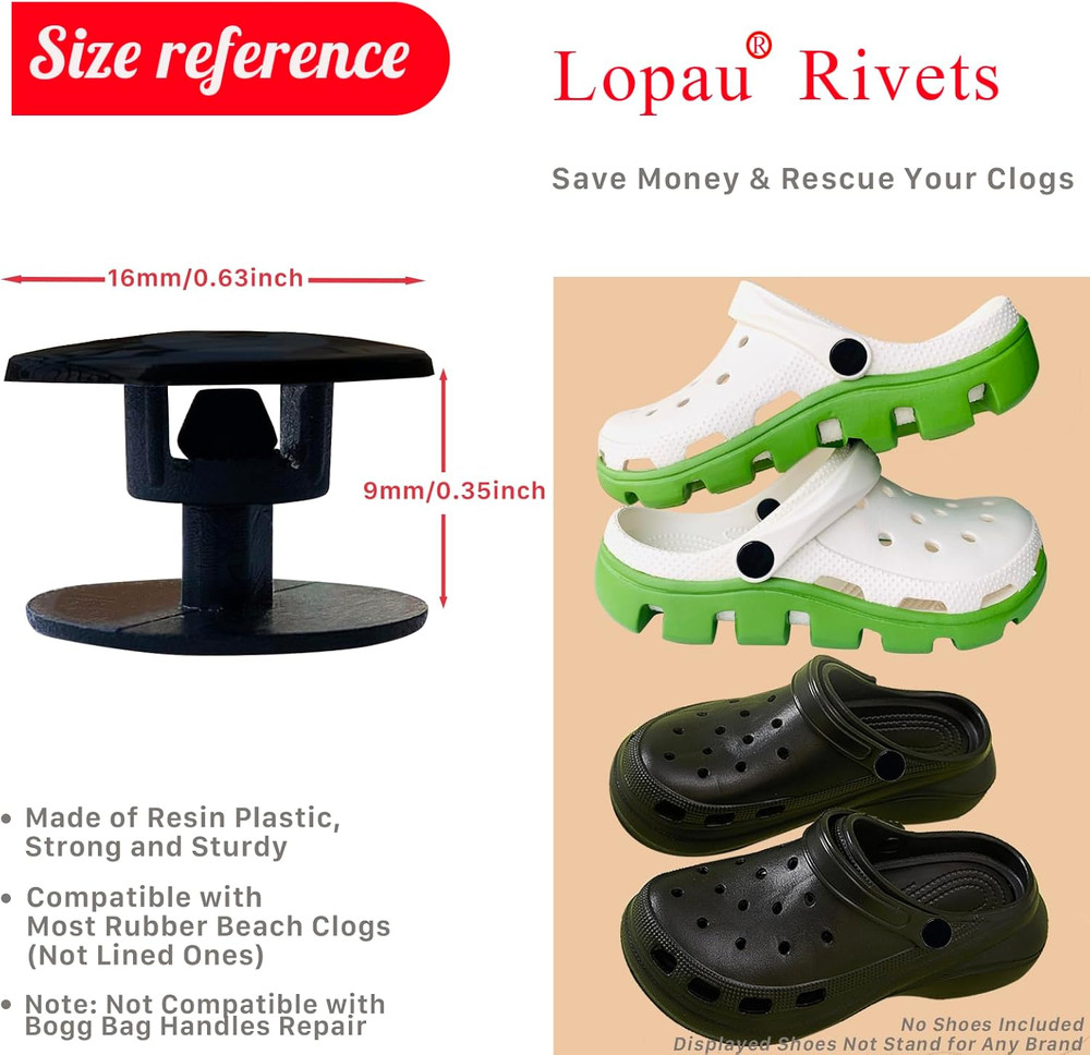 10Sets Replacement Rivets for Beach Shoes, Replacement Buttons Snap for Clogs...
