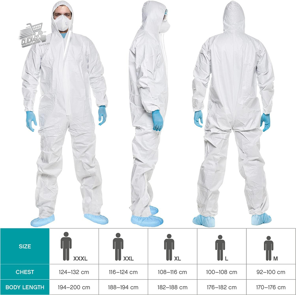 Coverx Hooded Work Suit - Disposable Protective Work Suit - Co