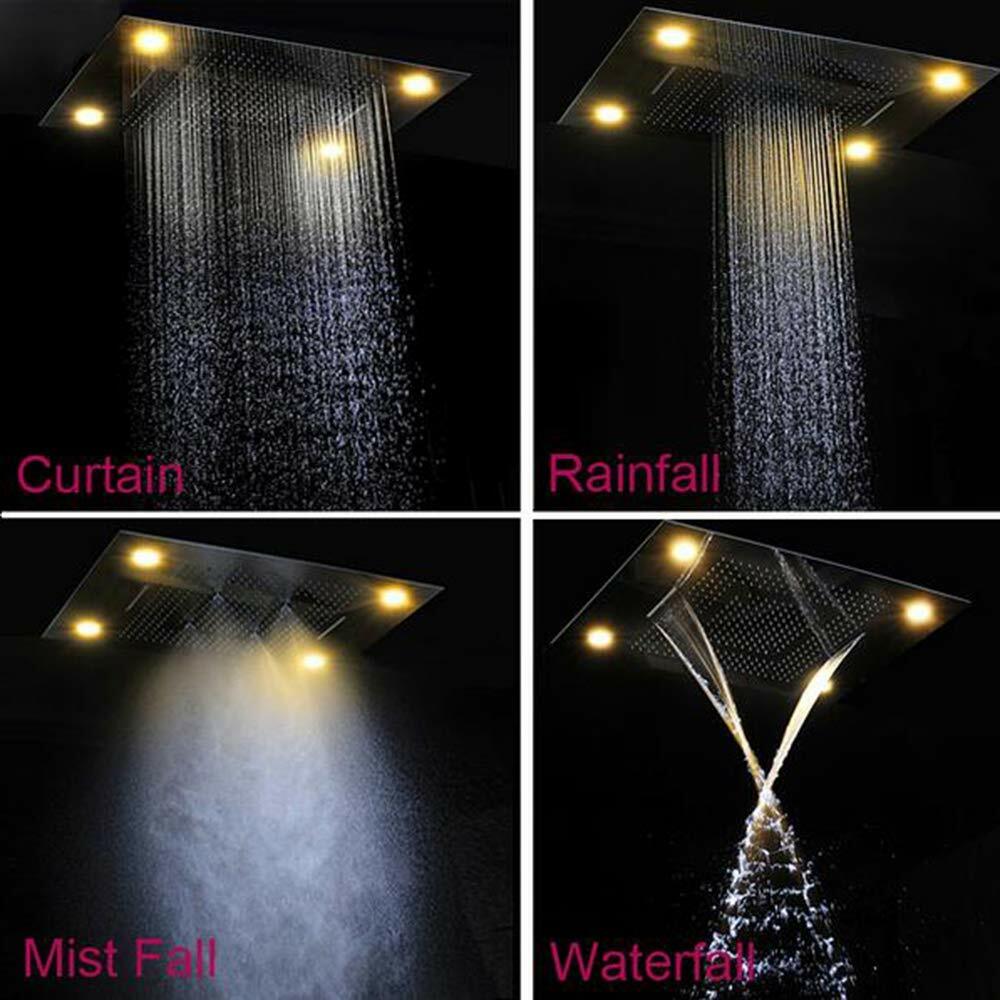 Cascada Luxurious Recessed 23" x 31" LED Shower System 4 Types, remote control