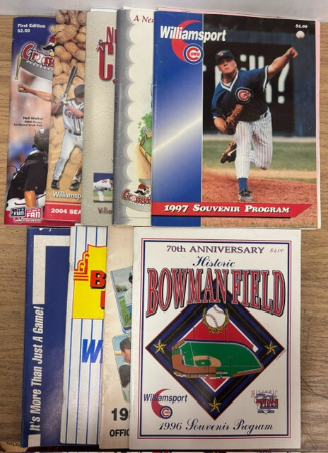 9 Williamsport PA Baseball Programs Bills Cubs Crosscutters 1987-2005