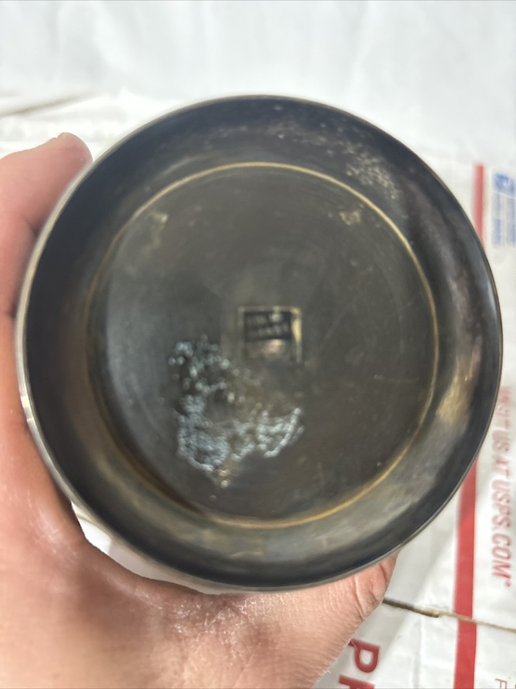 vintage Solid Brass Vase Made In India 6”
