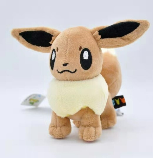 Black Eevee (Pokemon) knit gloves Plus Free Eevee Plush