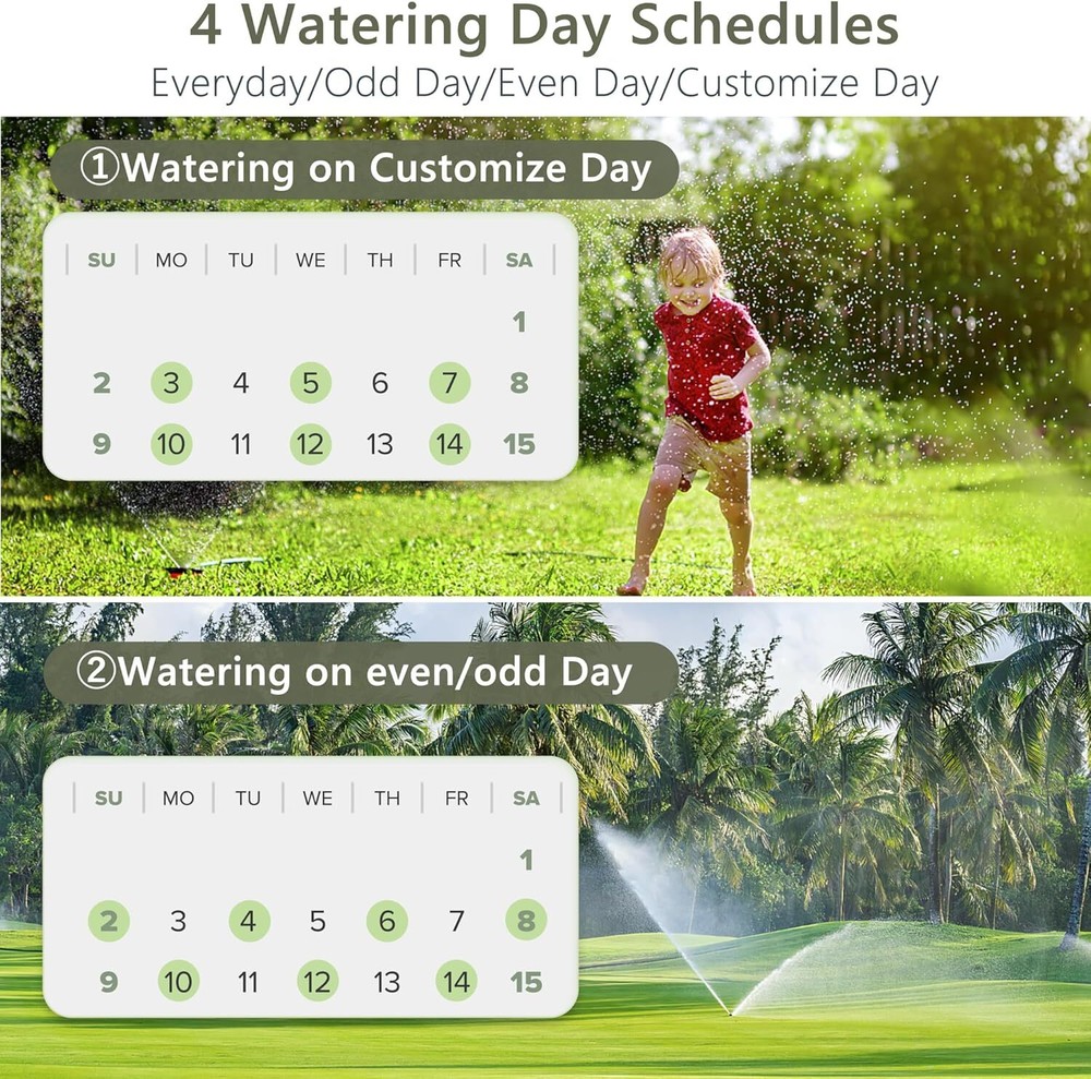 Lawn Smart Sprinkler Watering Timer WiFi Irrigation Controller Water Timer 3Zone