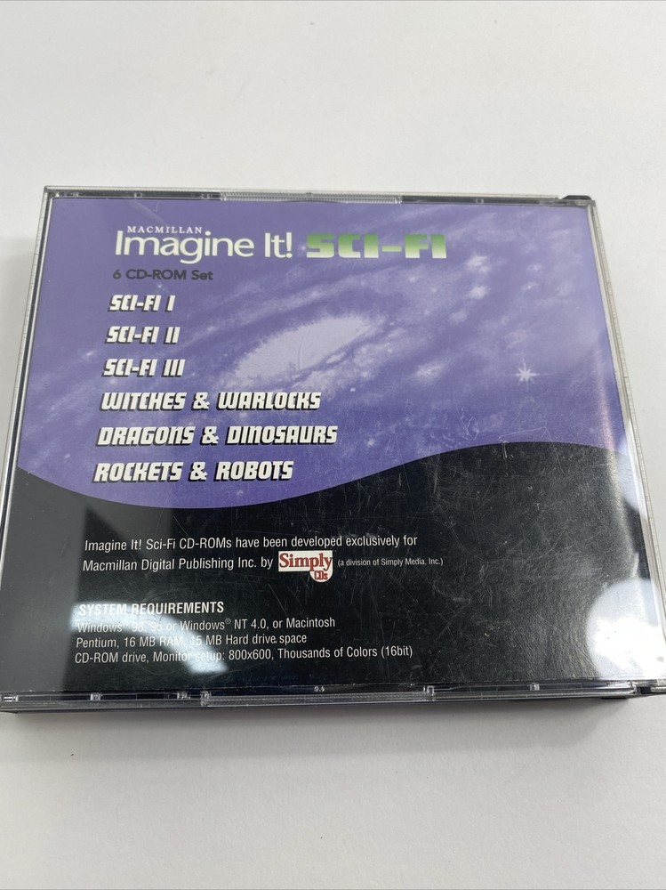 Imagine It! Sci-Fi Science Fiction Graphics PC CD Missing 1 Of 6 CDs