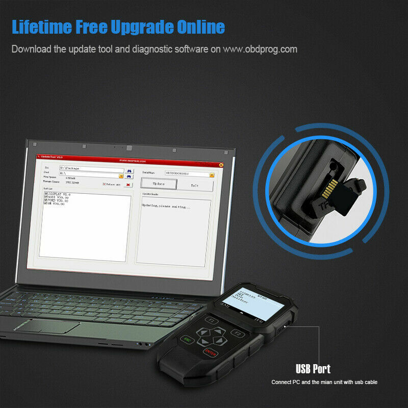 OBDPROG MT401 Cluster Mileage Odometer Correction Car OBD2 Scanner Code Reader