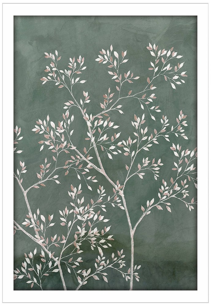 Delicate Tree II 38" High Shadow Box Giclee Framed Wall Art