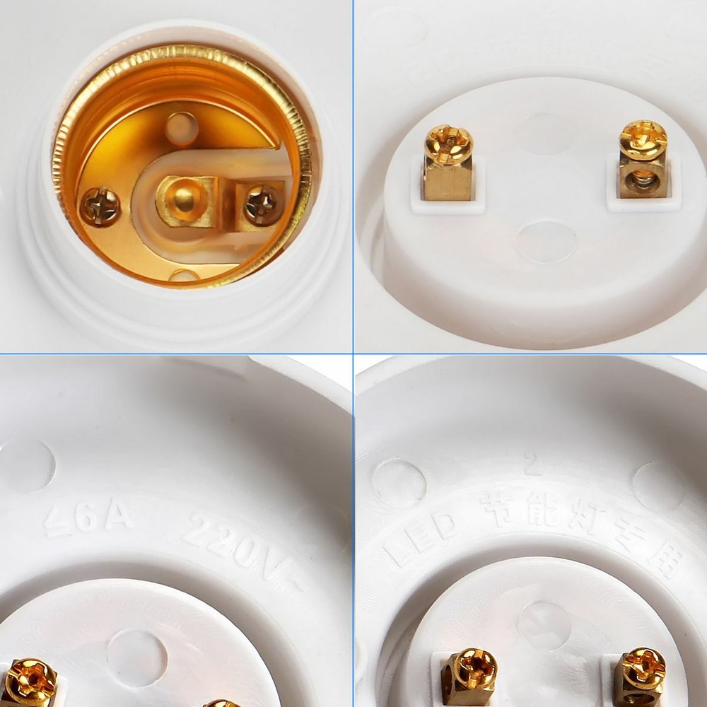 15Pcs Light Bulb Pendant Lamp Holder E27 Screw Cap Sockets Fixing Base Screw Cap