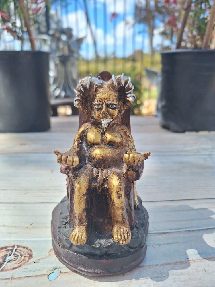Baphomet Satan Gold 5.5" Satan / Diablo / Angel Oro/ Devil / Evil / Statue