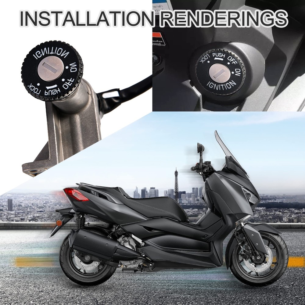 Ignition Switch Key Assembly Replacement For Gy6 49cc 50cc Chinese Moped Scooter