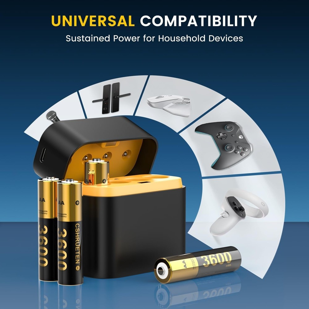 For Meta Quest 2/3/3S Controller Accessories Rechargeable Battery Pack with C...