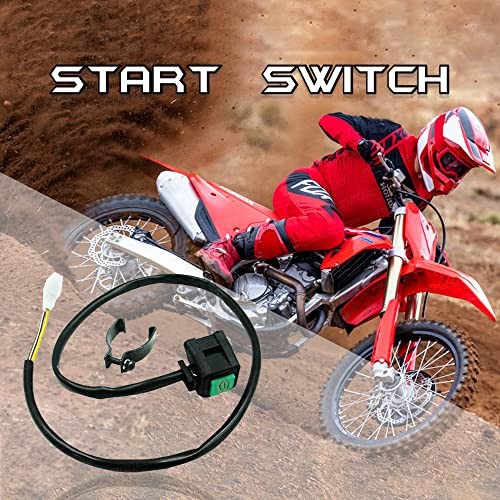 Handlebar Engine Start Switch Universal Motorcycle ATV UTV Button Green