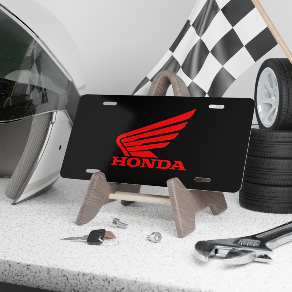 Honda Red Wings Front License Plate, Custom Design