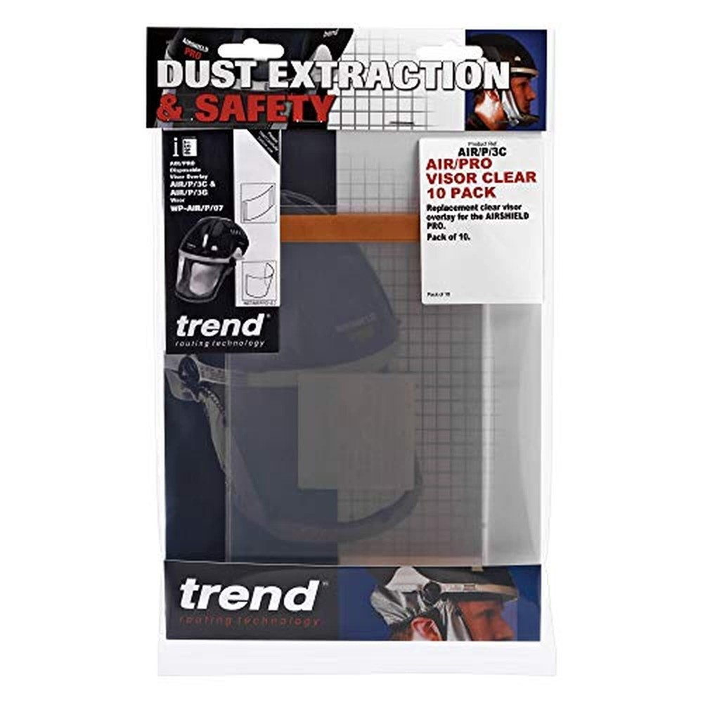 Trend Airshield Pro Clear Replacement Visor Overlays, Pack of 10, Keeps Your ...