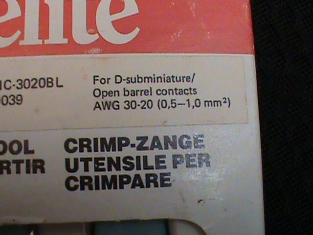 XCELITE COOPER TOOLS Crimper MIC-3020BL D-Sub Open Barrel Crimping Tool Sweden