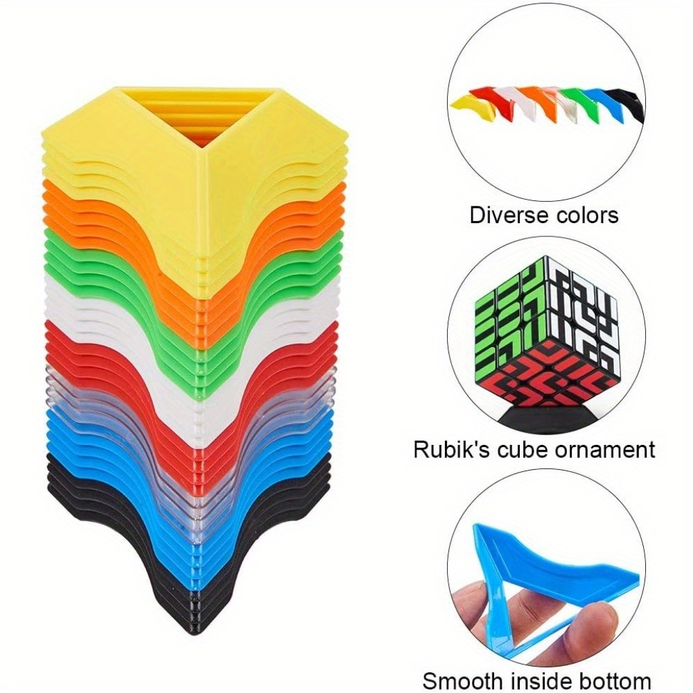 1set Plastic Speed Magic Cubes Base Holder Frame Early Learning Game Gifts Mixed