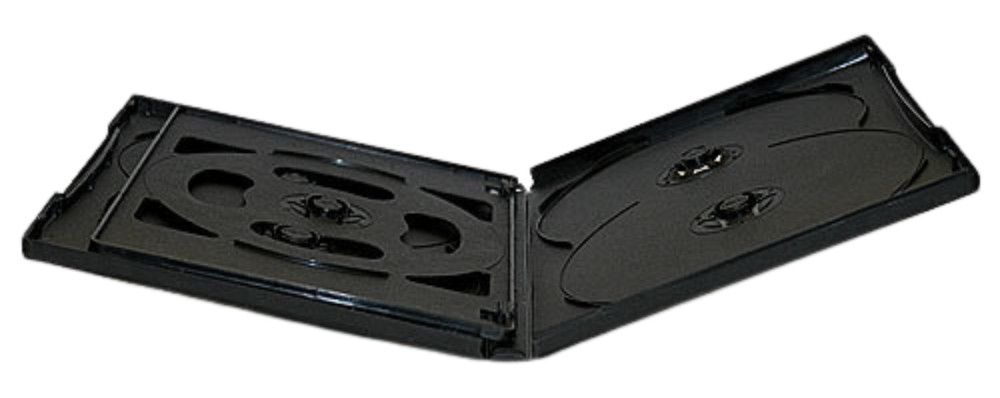 100 Pack Standard Black DVD 5 Disc 14mm Premium Replacement Cases