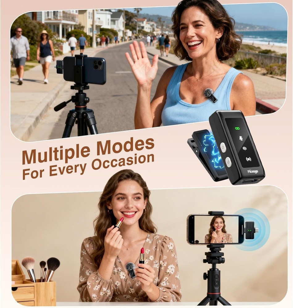 K80 Professional Mini Wireless Lavalier Microphone for iPhone Android Tablets (L