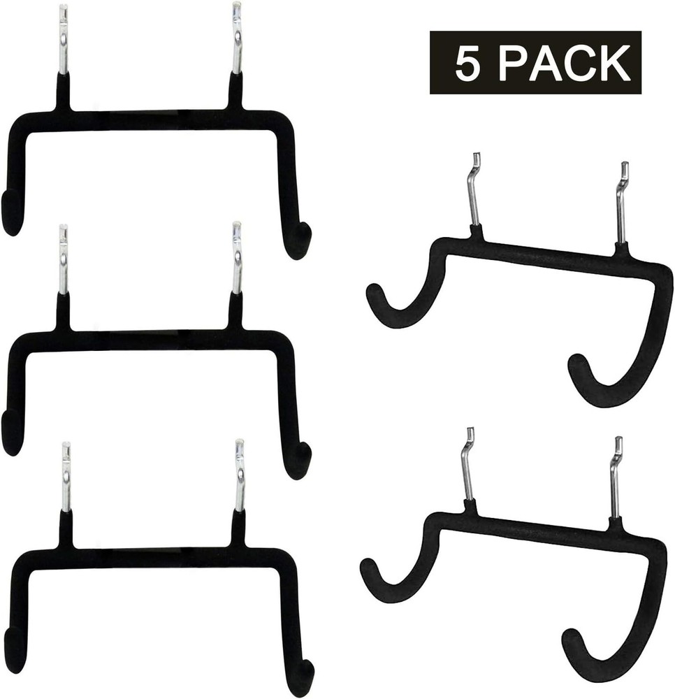 Neoprene-Coated 5-Pack Pegboard Drill Holders - Safe & Secure Tool Hanging