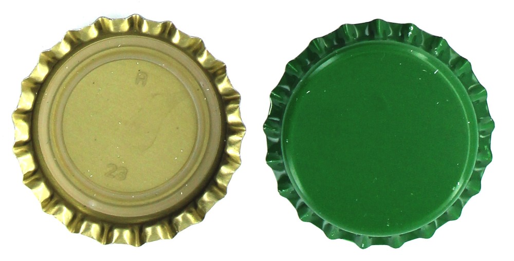 Crown Caps With Oxy-Liner - Case of 10,000 Caps Green