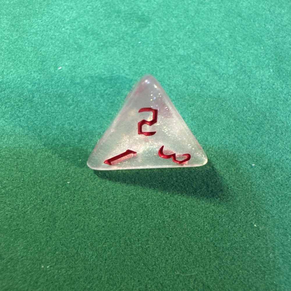 Glitter-Clear Acrylic Dice Set - RPG DND 13