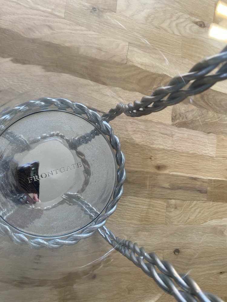 Frontgate Candle Holder With Glass Globe 19” Tall