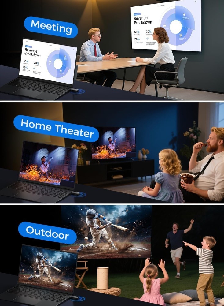 Portable Wireless HDMI Transmitter & Receiver for Streamlining 4K Media Playback